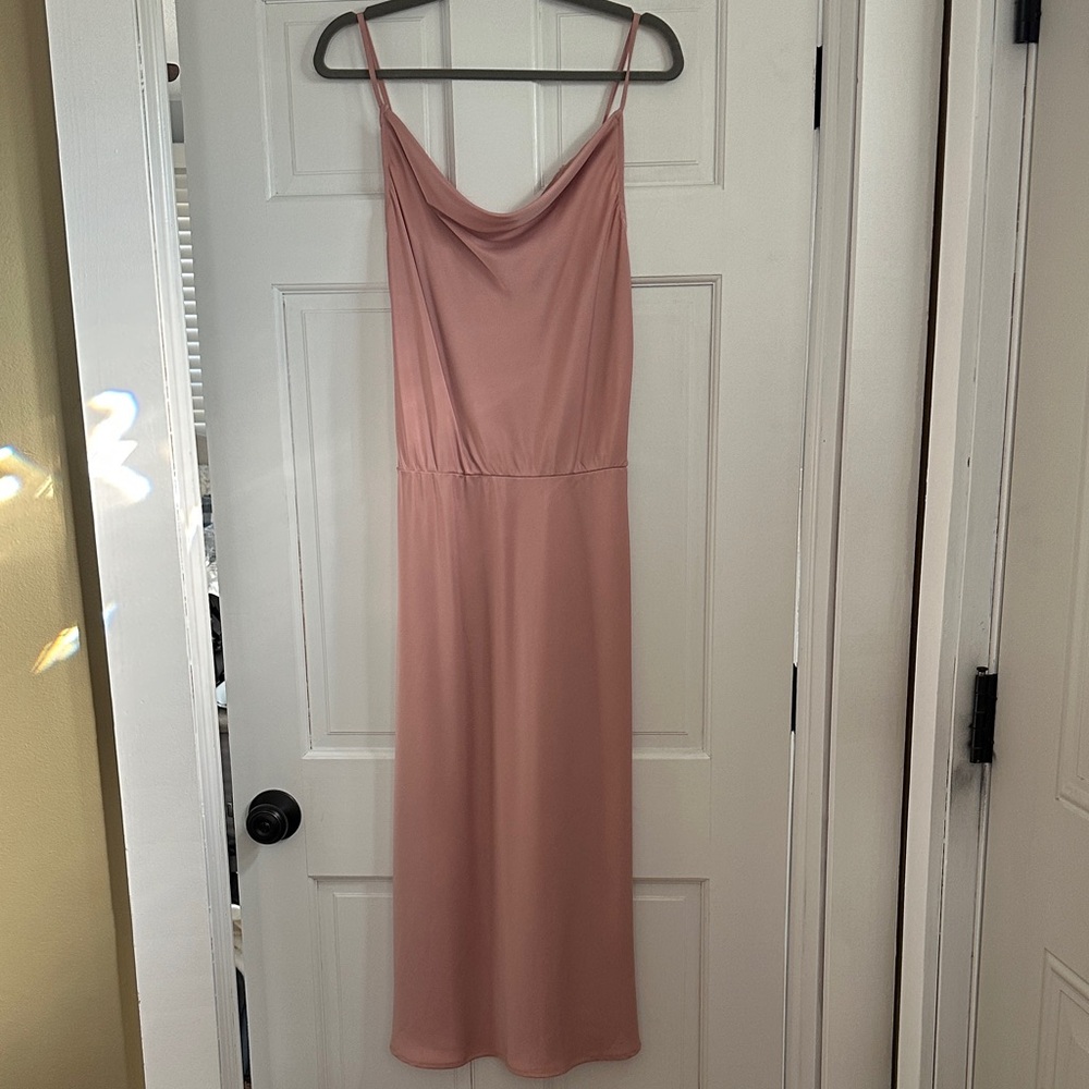 Pink Blush Slip Midi Dress size Medium - Picture 2 of 6